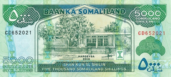 (073) P21d Somaliland - 5000 Shillings 2016
